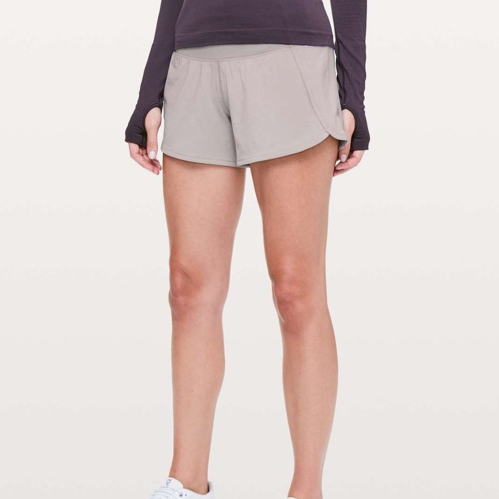 Lululemon Run Times Short II 4" Dark Chrome Size 8